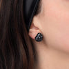 Lele Sadoughi EARRINGS JET COLLECTOR BAROQUE STUD EARRINGS