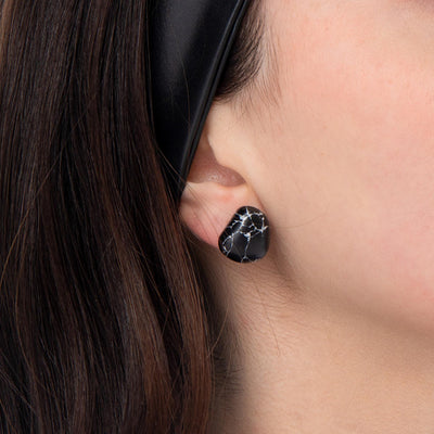 Lele Sadoughi EARRINGS JET COLLECTOR BAROQUE STUD EARRINGS