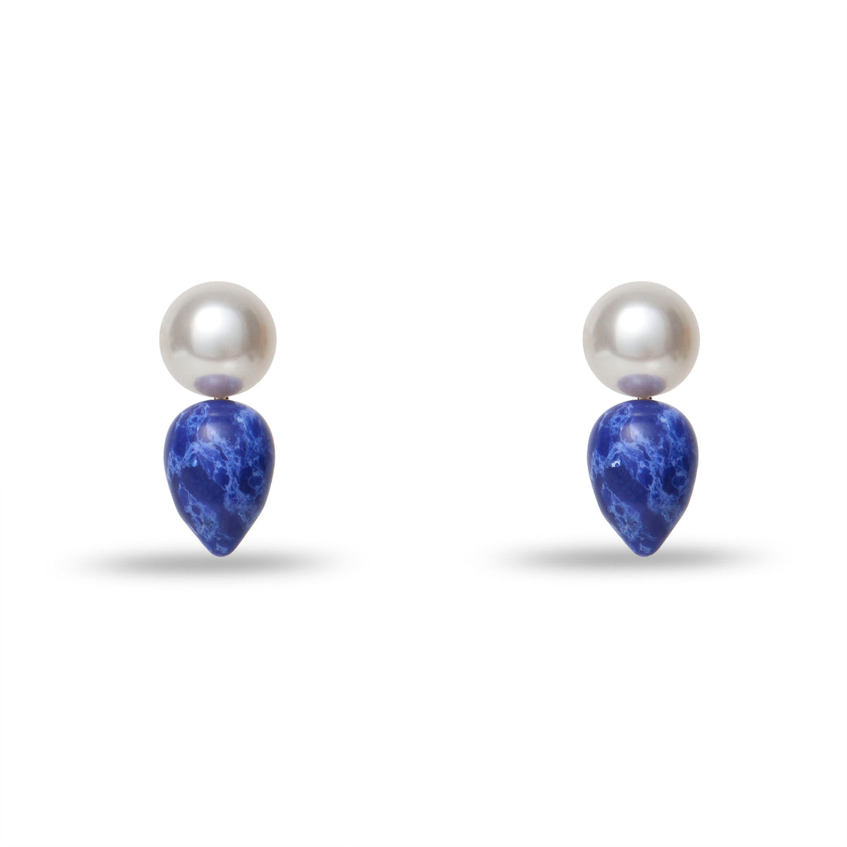 Lele Sadoughi EARRINGS LAPIS DOUBLE DROP VESSEL EARRINGS