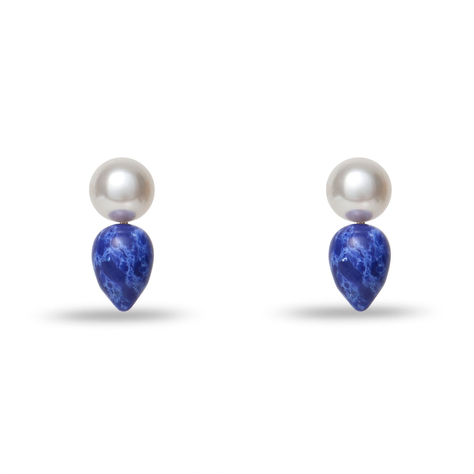 Lele Sadoughi EARRINGS LAPIS DOUBLE DROP VESSEL EARRINGS