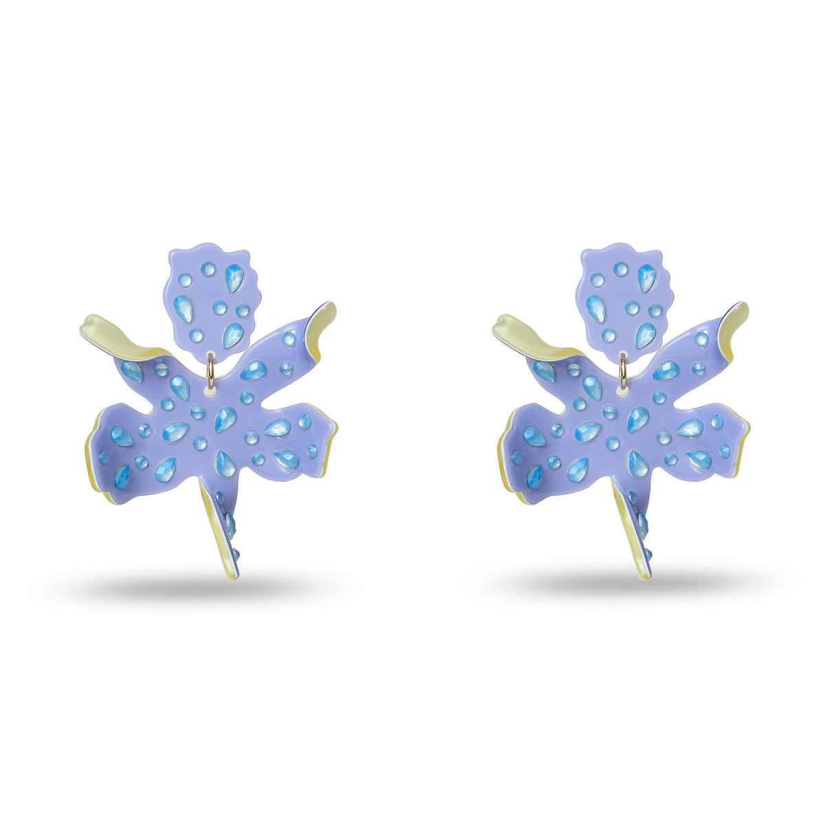 Lele Sadoughi EARRINGS LAVENDER SPARKLE SMALL PAPER LILY EARRINGS