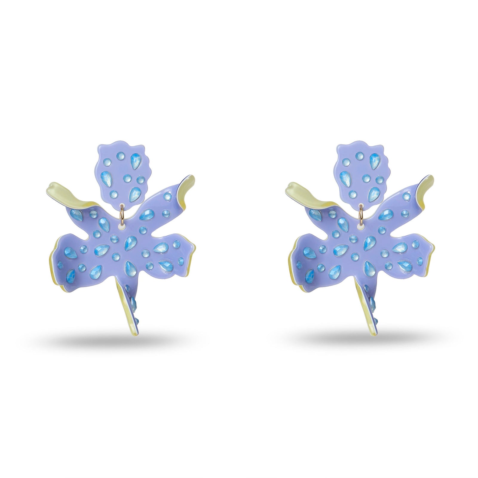 Lele Sadoughi EARRINGS LAVENDER SPARKLE SMALL PAPER LILY EARRINGS