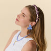 Lele Sadoughi EARRINGS LAVENDER SPARKLE SMALL PAPER LILY EARRINGS
