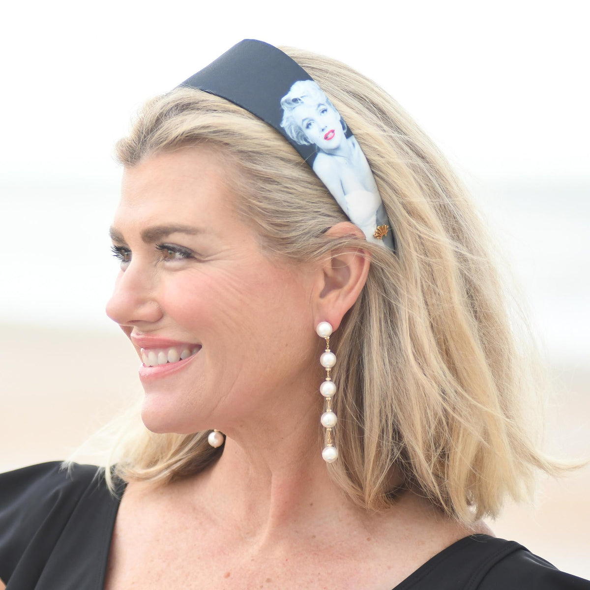 LELE SADOUGHI EARRINGS LELE SADOUGHI X MARILYN MONROE STARLET PEARL LINEAR EARRINGS