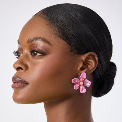 Lele Sadoughi EARRINGS MANDELIEU MAGENTA SOIE PARADIS EARRING