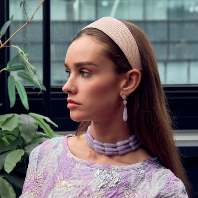 Lele Sadoughi EARRINGS ONE SIZE LILAC DIANA LINEAR EARRINGS