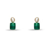 Lele Sadoughi EARRINGS MALACHITE PEBBLE STUD EARRINGS