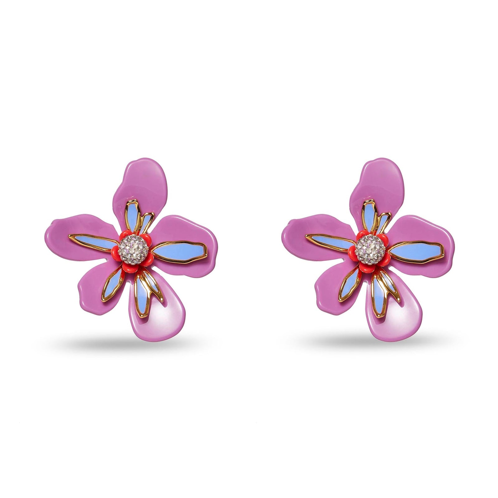 Lele Sadoughi EARRINGS MANDELIEU MAGENTA SOIE PARADIS EARRING