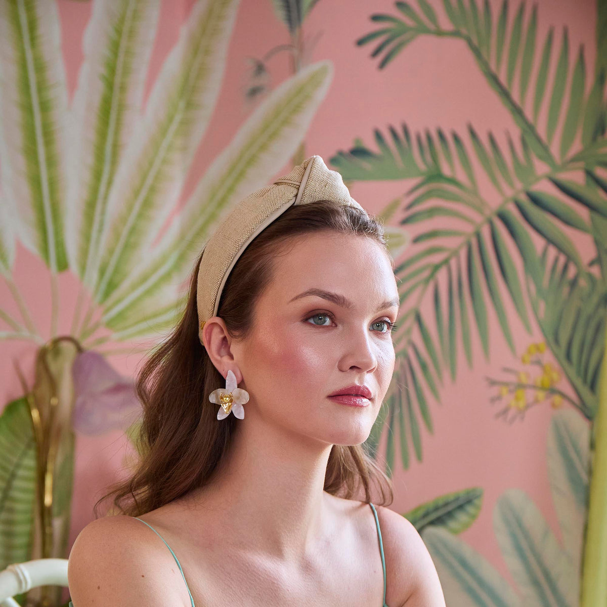 Lele Sadoughi EARRINGS MOP ORCHID EARRINGS