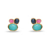 Lele Sadoughi EARRINGS MULTI GEM CALYPSO BUTTON EARRINGS