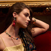 Lele Sadoughi EARRINGS MULTI GEM CALYPSO HARLEQUIN TASSEL EARRING