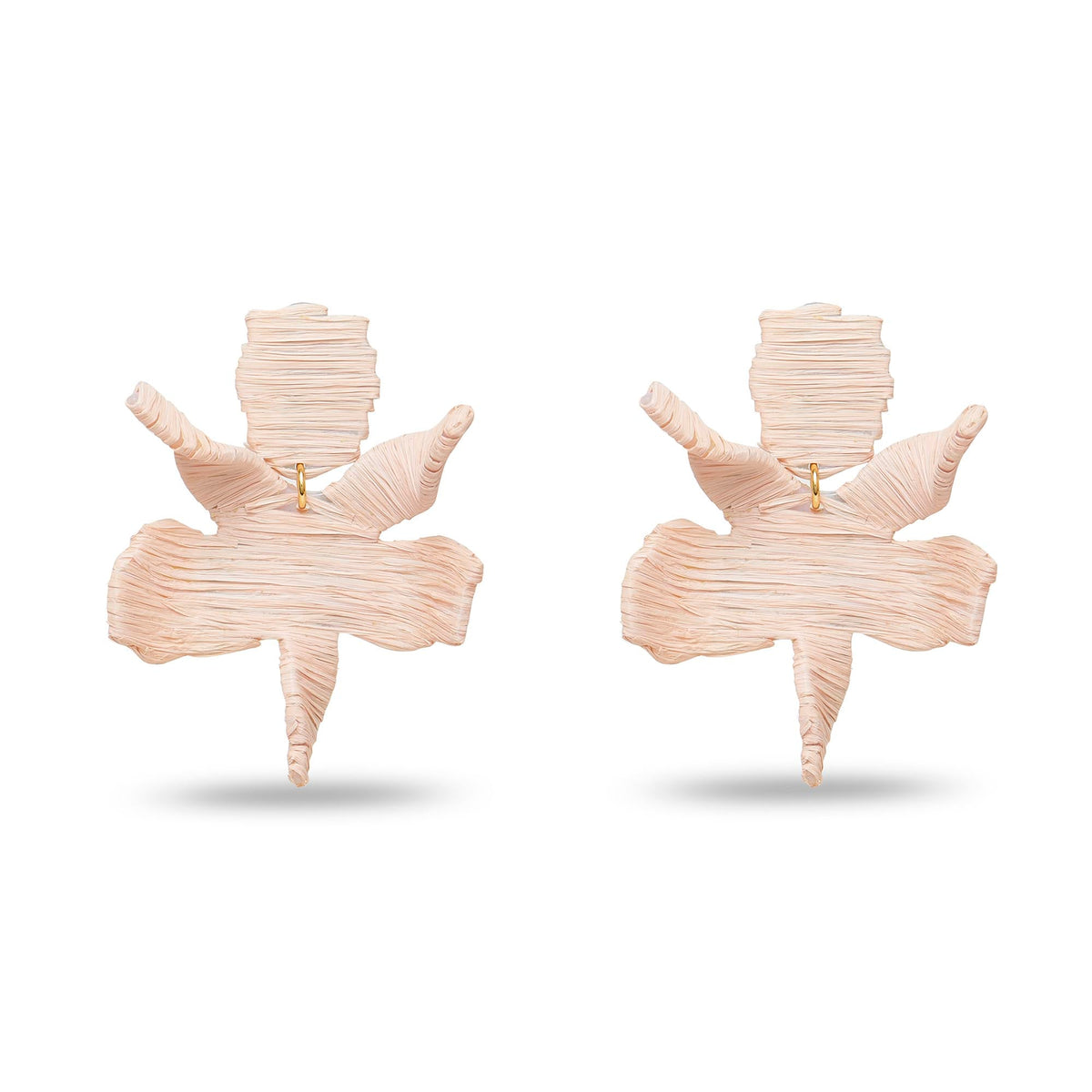 LELE SADOUGHI EARRINGS NATURAL RAFFIA PAPER LILY EARRING