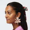 LELE SADOUGHI EARRINGS NATURAL RAFFIA PAPER LILY EARRING