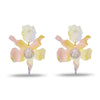 Lele Sadoughi EARRINGS ONE SIZE APRICOT OMBRE CRYSTAL LILY EARRINGS