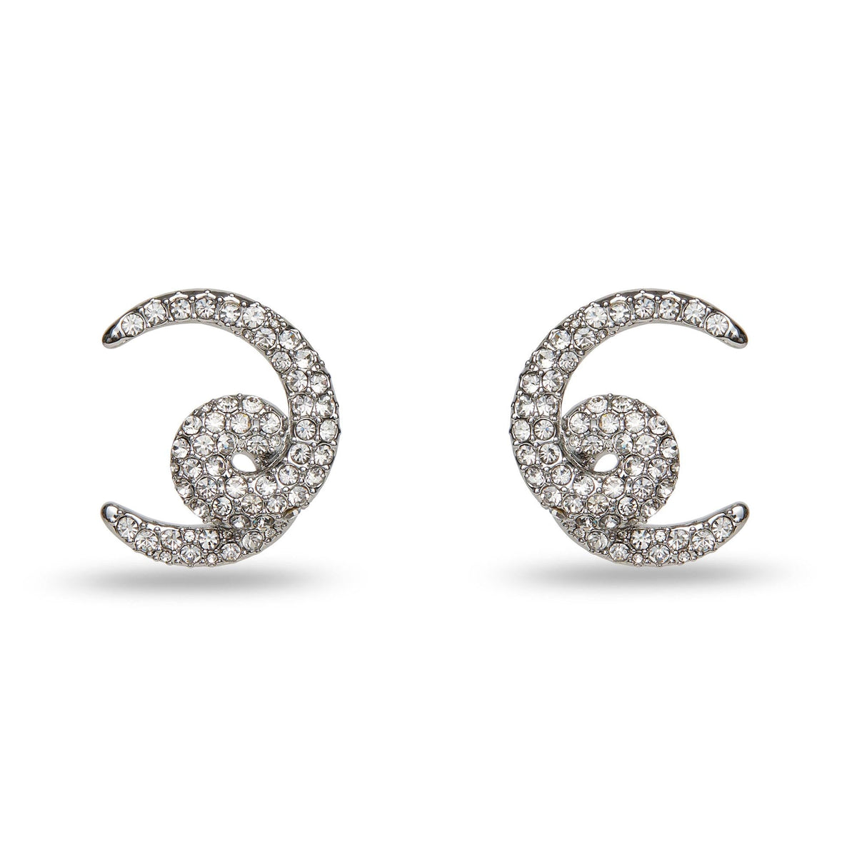 Lele Sadoughi EARRINGS ONE SIZE CRYSTAL LOOP-DE-LOOP PAVE EARRINGS