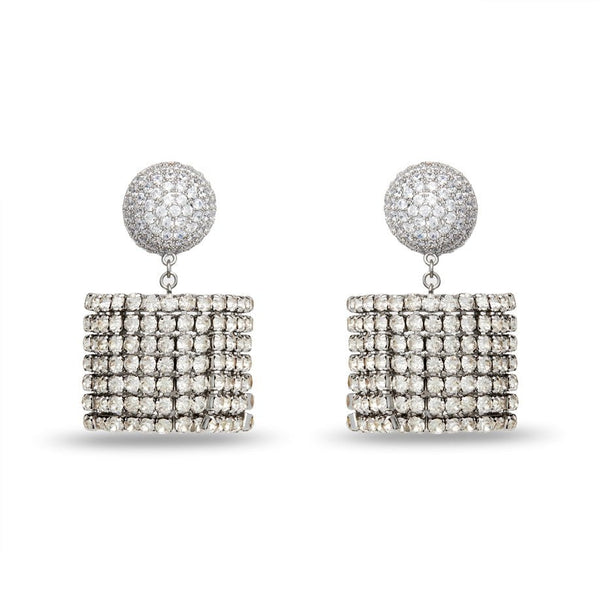 CRYSTAL PAVE CHANDELIER EARRINGS Lele Sadoughi