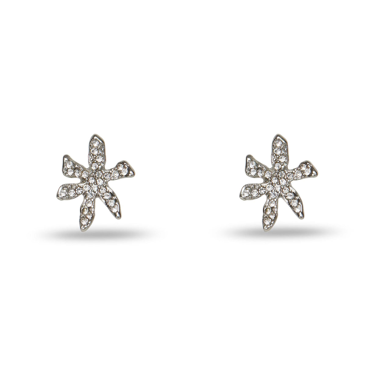 Lele Sadoughi EARRINGS ONE SIZE CRYSTAL PAVE WATER LILY STUD EARRINGS