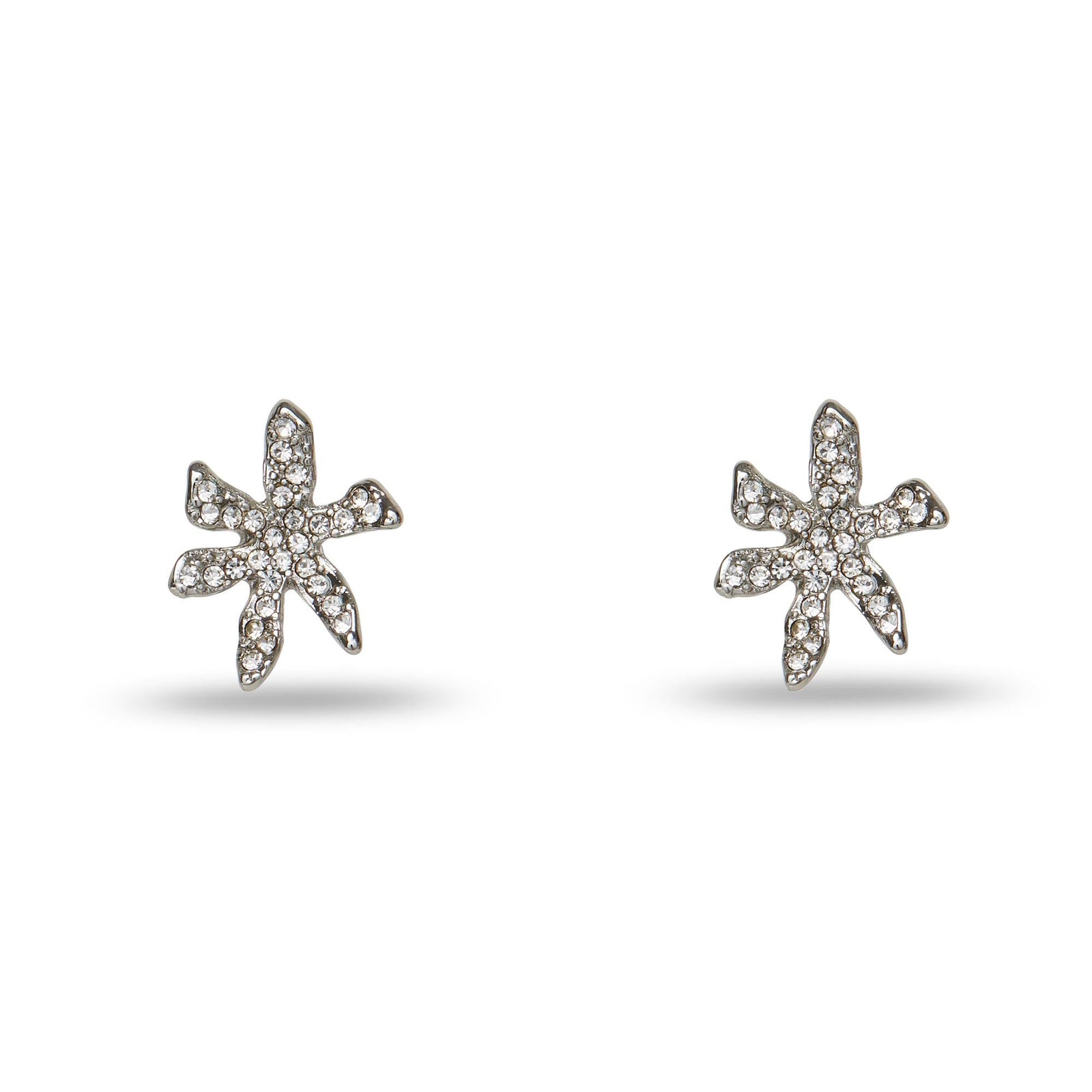 Lele Sadoughi EARRINGS ONE SIZE CRYSTAL PAVE WATER LILY STUD EARRINGS
