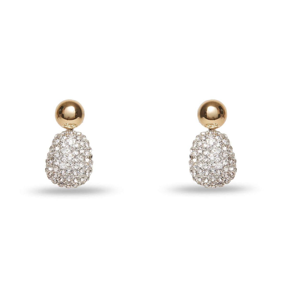 Lele Sadoughi EARRINGS ONE SIZE CRYSTAL PEBBLE STUD EARRINGS