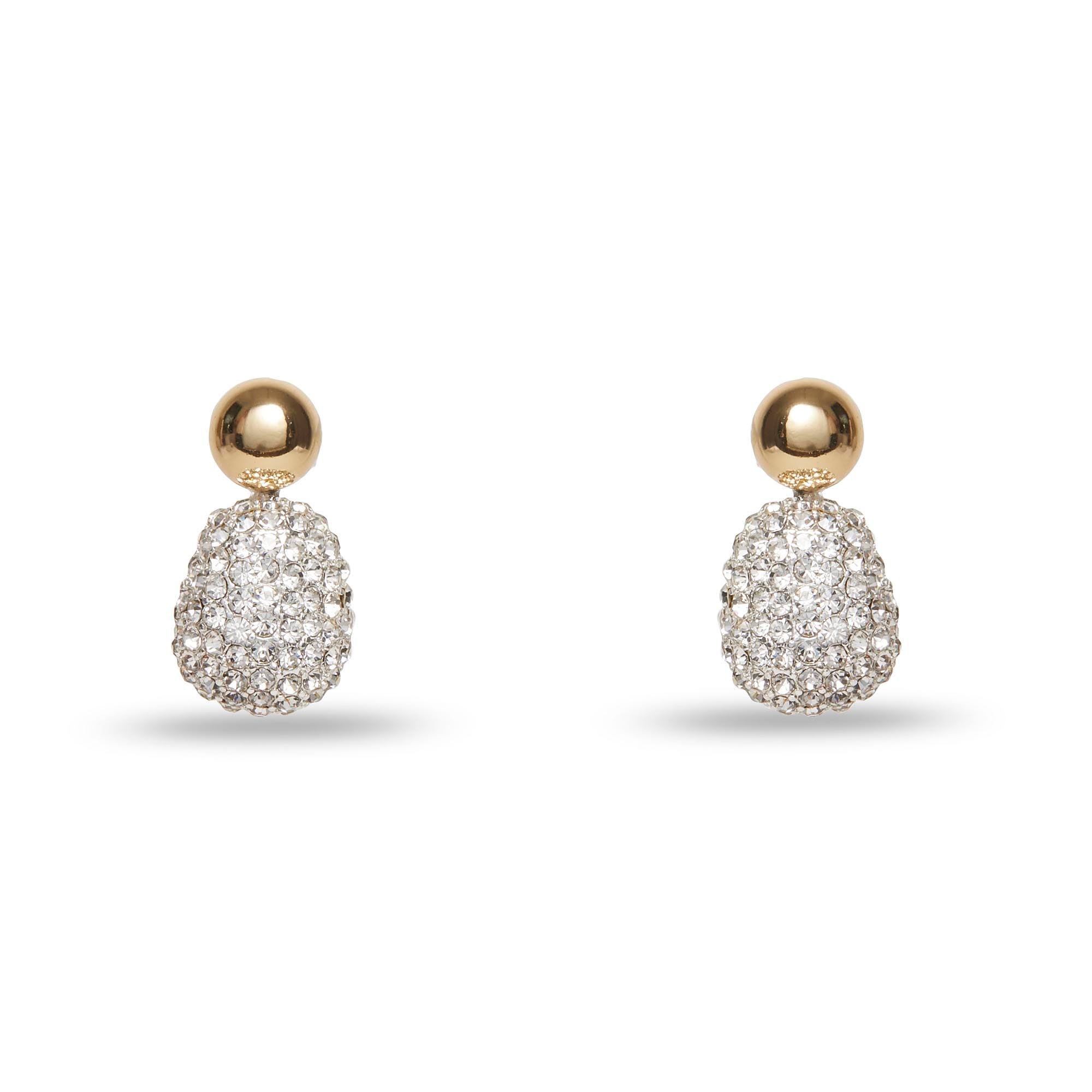 Lele Sadoughi EARRINGS ONE SIZE CRYSTAL PEBBLE STUD EARRINGS