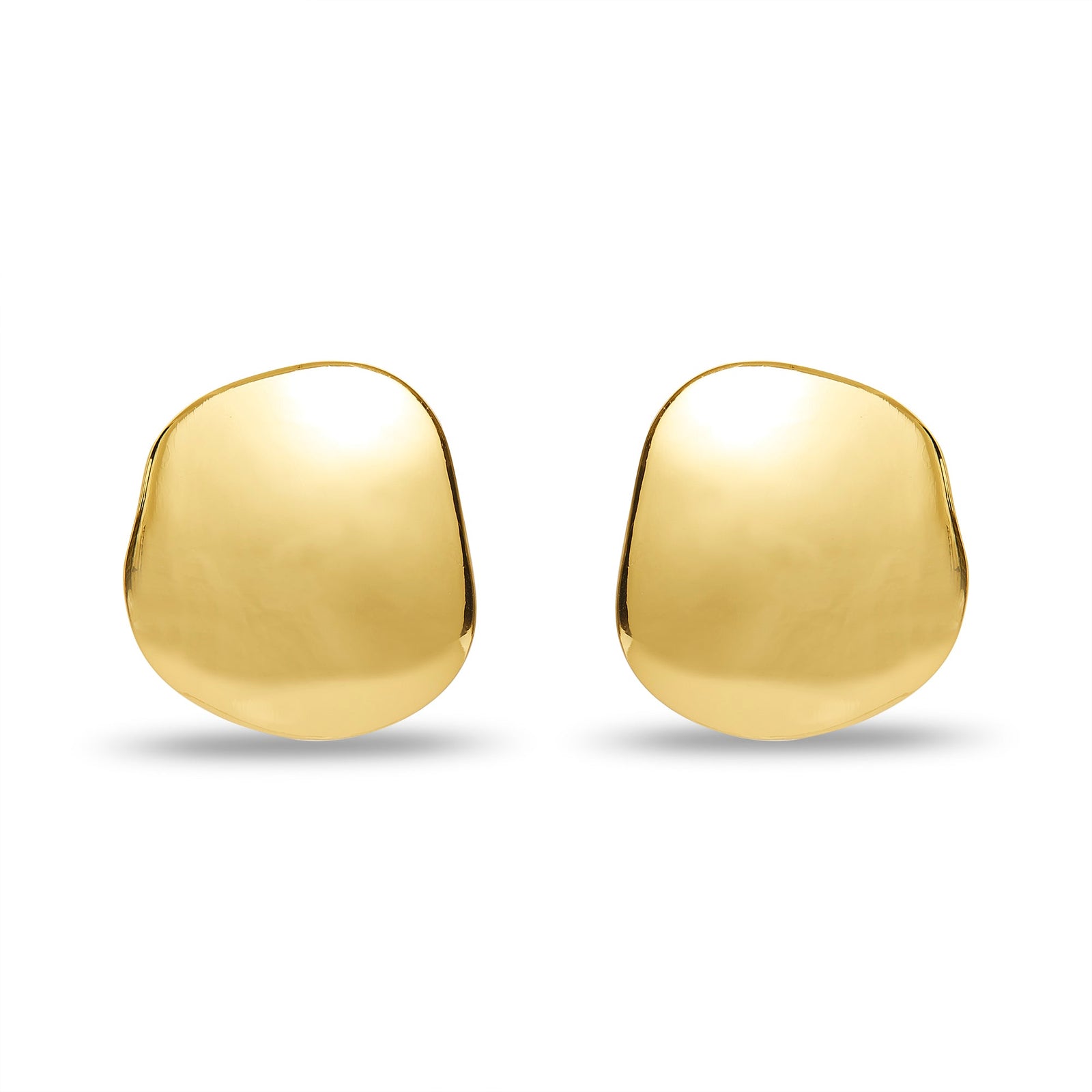 Lele Sadoughi EARRINGS ONE SIZE GOLD DISCUS BUTTON EARRINGS