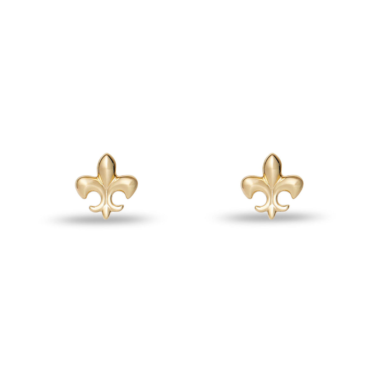 Lele Sadoughi EARRINGS ONE SIZE GOLD FLEUR DE LIS STUD EARRINGS