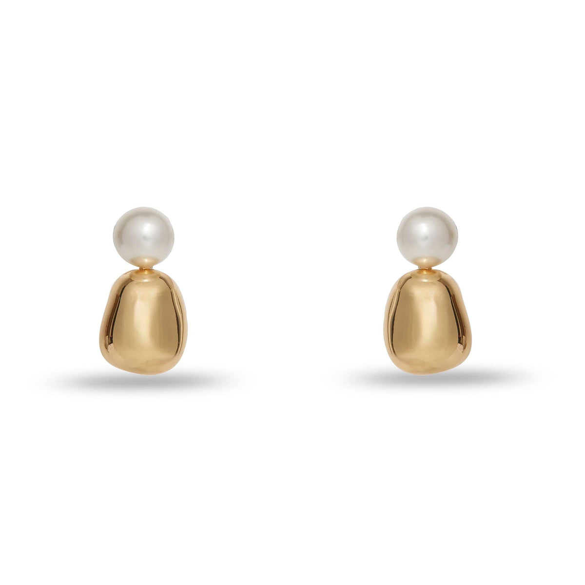 Lele Sadoughi EARRINGS ONE SIZE GOLD PEBBLE STUD EARRINGS