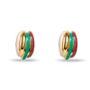 Lele Sadoughi EARRINGS ONE SIZE JADE MULTI STACKING HOOP EARRINGS