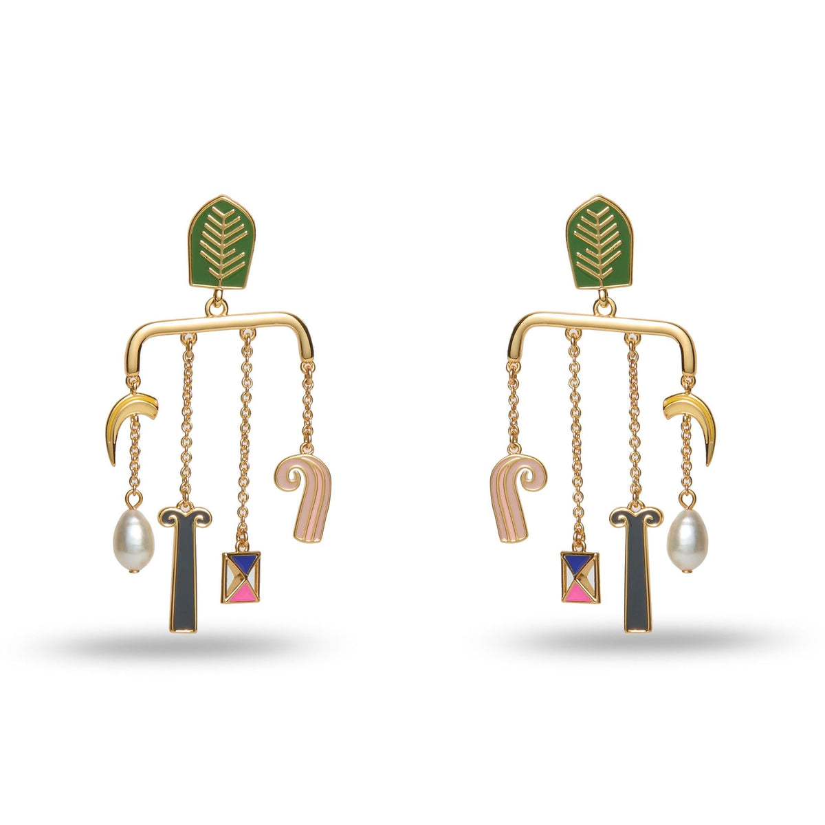 Lele Sadoughi EARRINGS ONE SIZE LANDSCAPE COLUMNS THE MET X LELE KLEE MOBILE EARRING