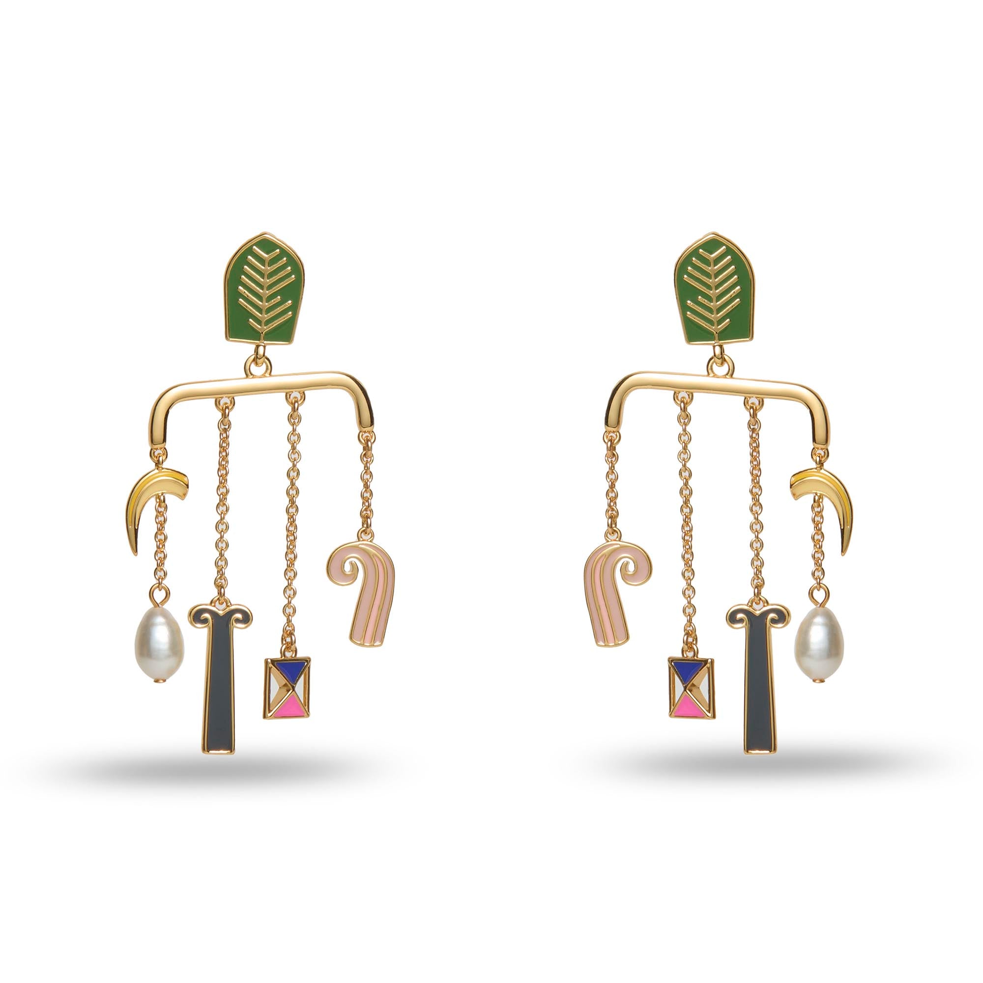 Lele Sadoughi EARRINGS ONE SIZE LANDSCAPE COLUMNS THE MET X LELE KLEE MOBILE EARRING