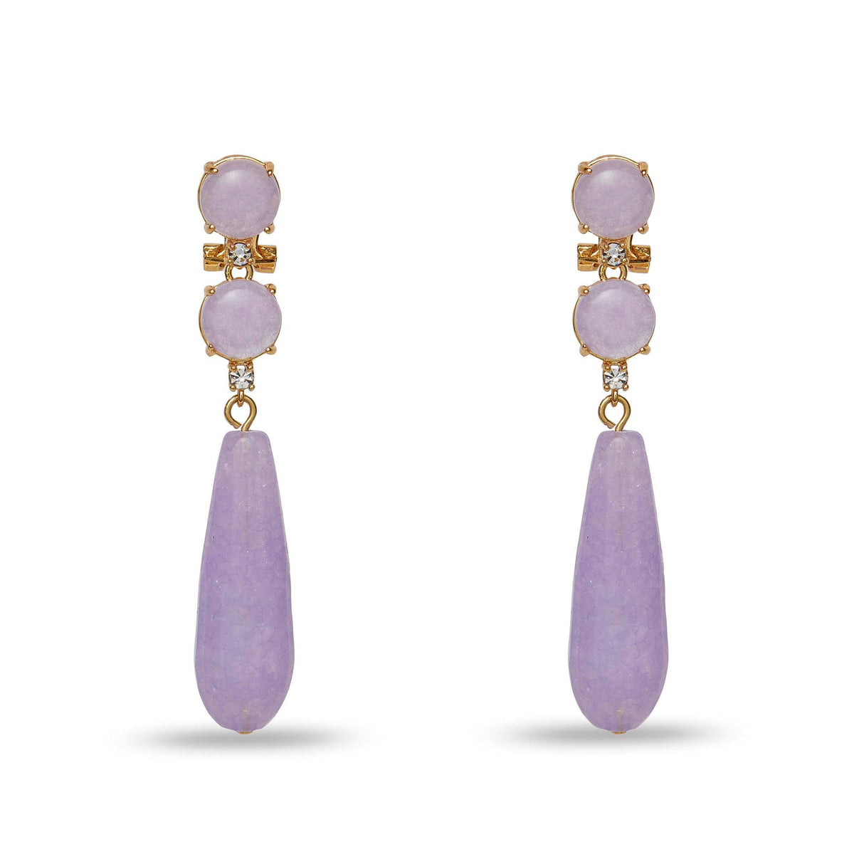 Lele Sadoughi EARRINGS ONE SIZE LILAC DIANA LINEAR EARRINGS