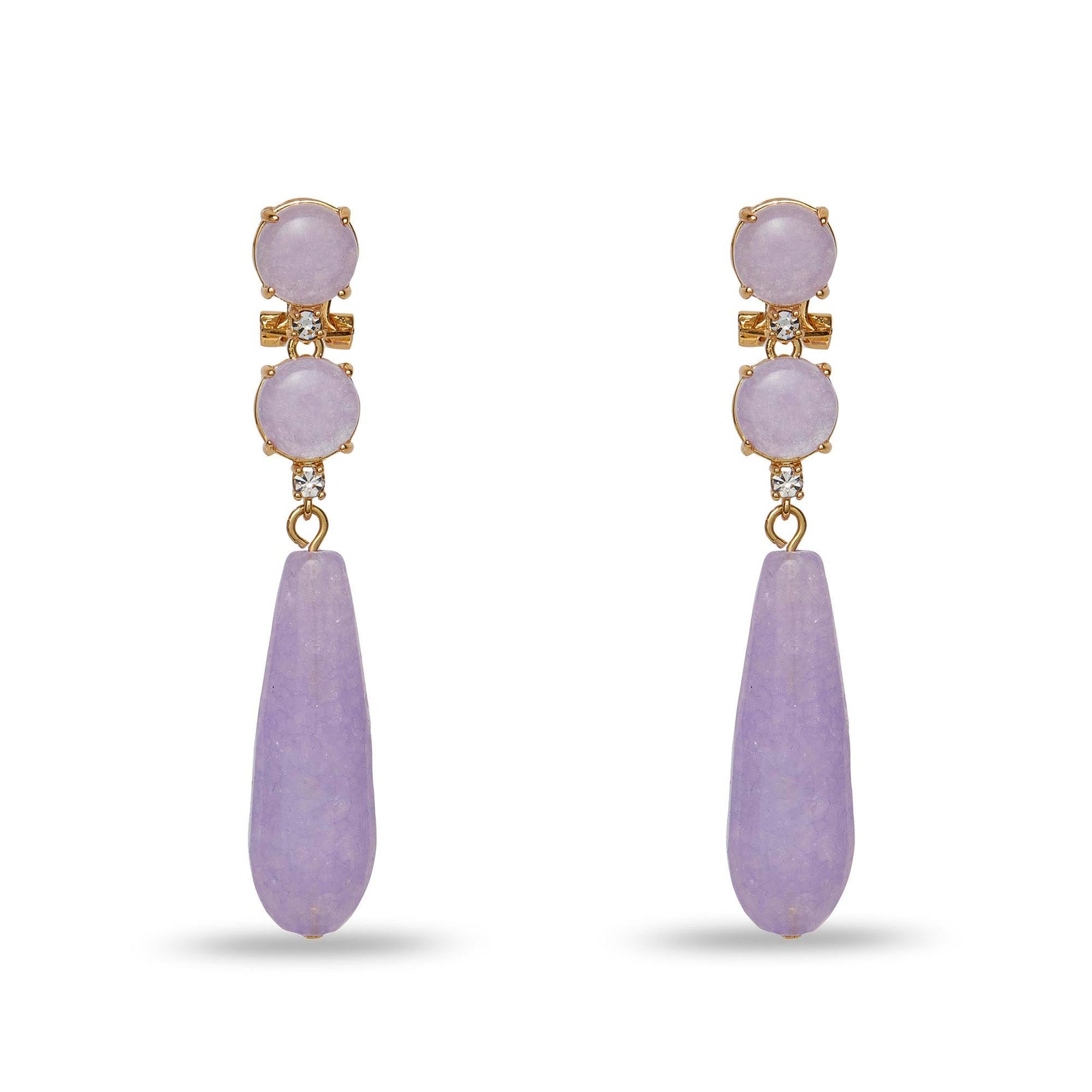 Lele Sadoughi EARRINGS ONE SIZE LILAC DIANA LINEAR EARRINGS