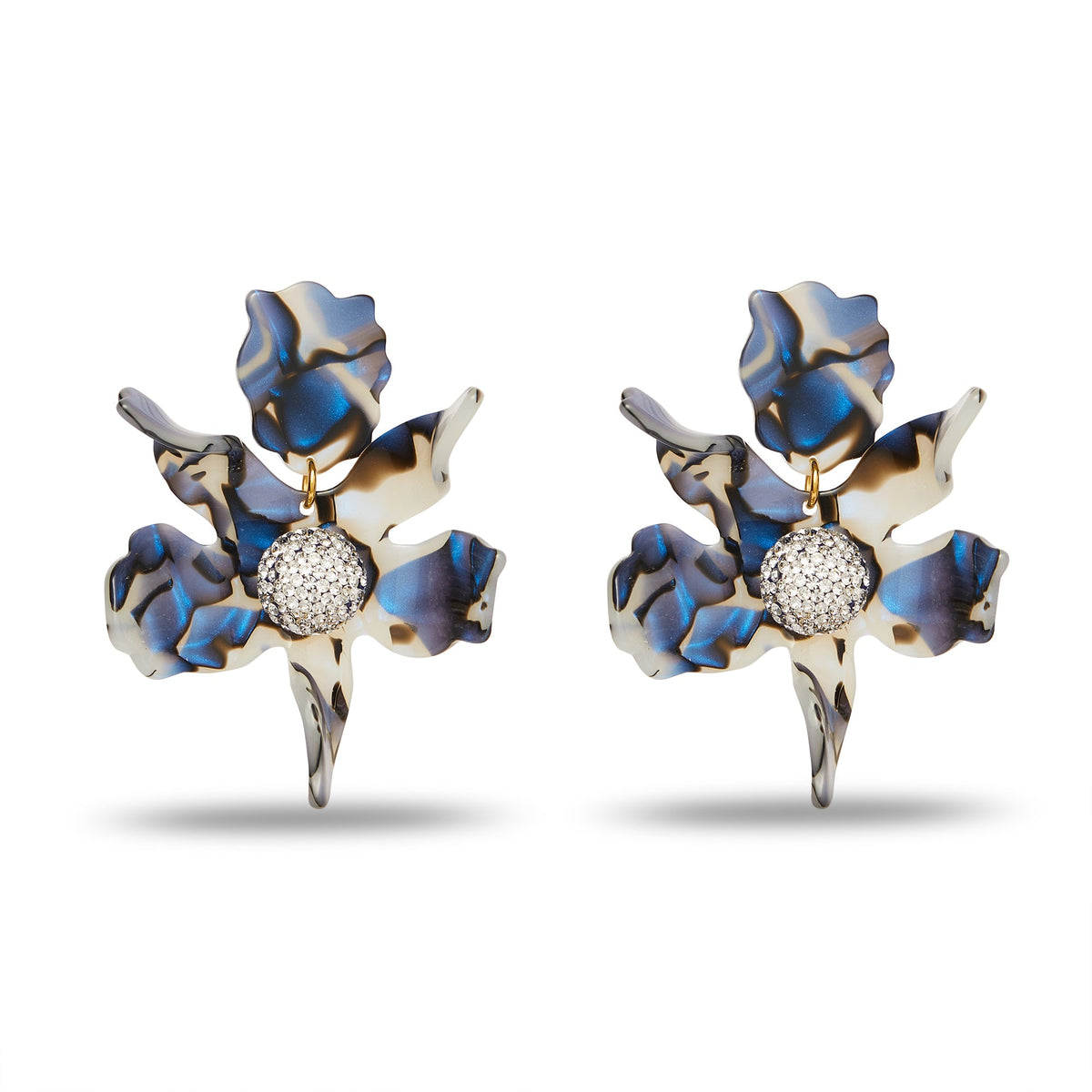 Lele Sadoughi EARRINGS ONE SIZE PACIFIC ABALONE CRYSTAL LILY EARRINGS