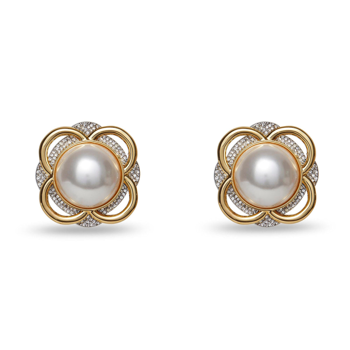 Lele Sadoughi EARRINGS ONE SIZE PEARL PINBALL BUTTON EARRINGS