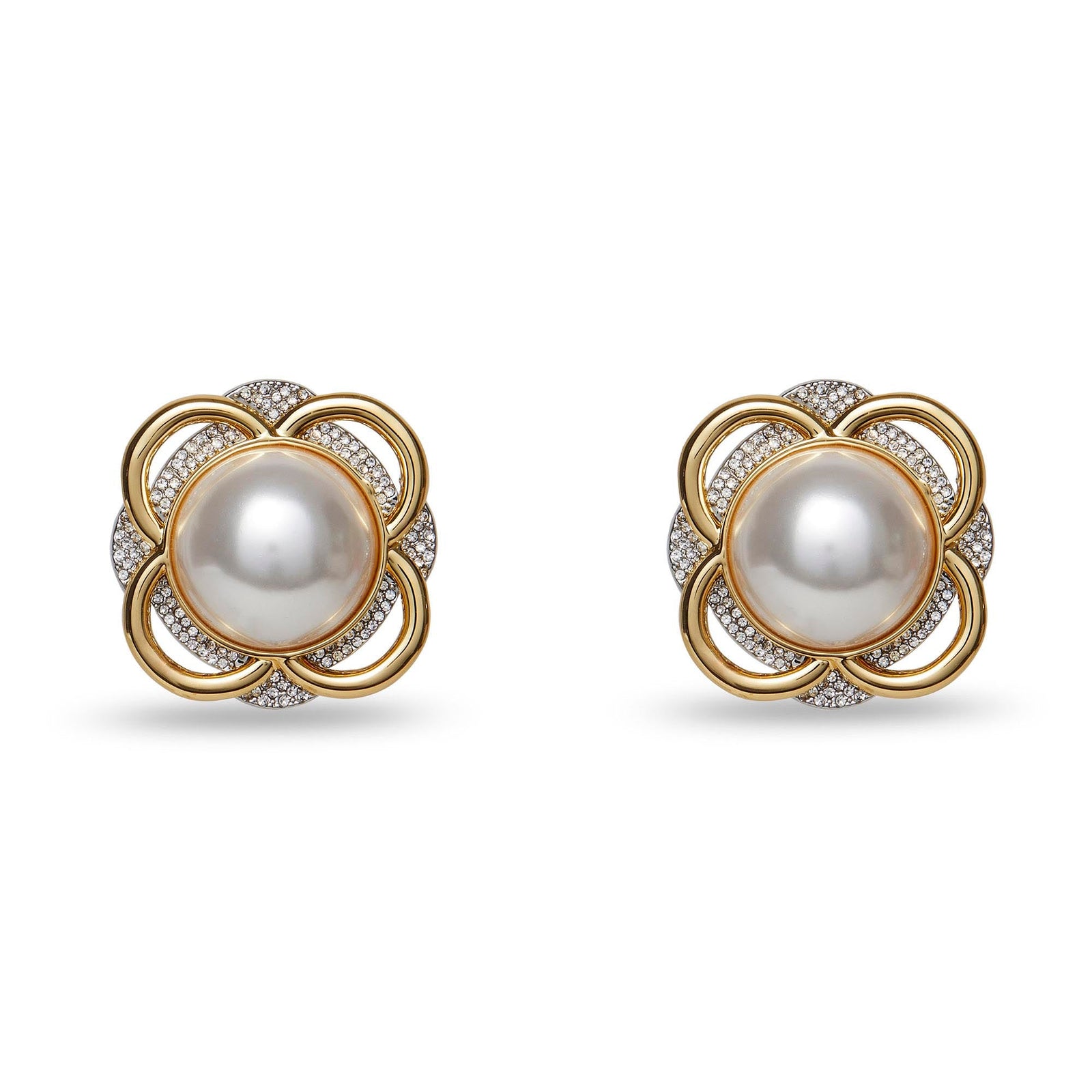 Lele Sadoughi EARRINGS ONE SIZE PEARL PINBALL BUTTON EARRINGS