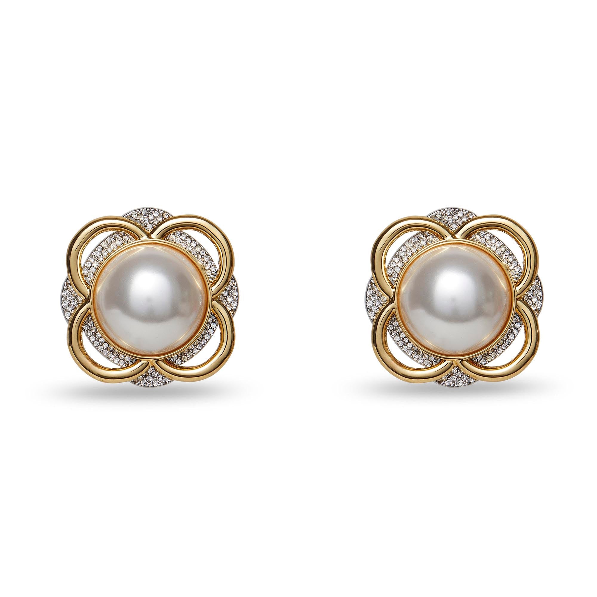 Lele Sadoughi EARRINGS ONE SIZE PEARL PINBALL BUTTON EARRINGS