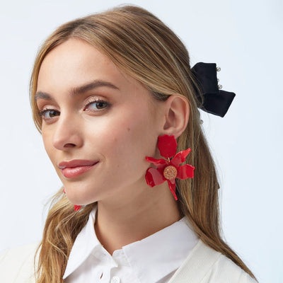 Lele Sadoughi EARRINGS ONE SIZE SCARLET CRYSTAL LILY EARRINGS