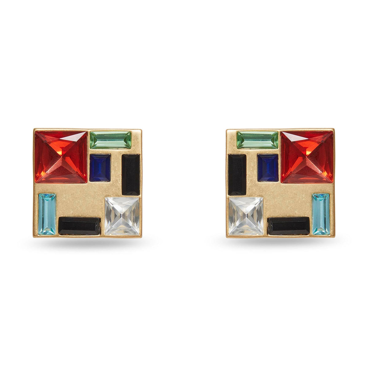 Lele Sadoughi EARRINGS ONE SIZE THE MET X LELE MONDRIAN COMPOSITION EARRINGS