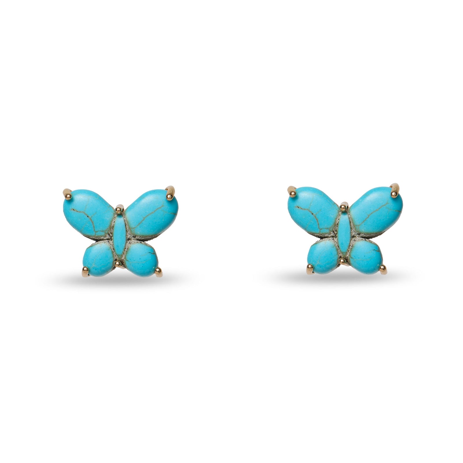Lele Sadoughi EARRINGS ONE SIZE TURQUOISE BUTTERFLY STUD EARRINGS