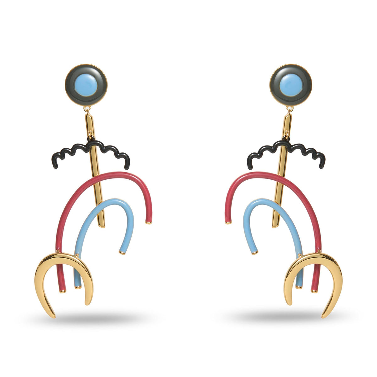 Lele Sadoughi EARRINGS ONE SIZE VIOLETT THE MET X LELE KANDINSKY MOBILE EARRINGS