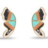 Lele Sadoughi EARRINGS PAINTED MESA WILD BUTTERFLY WING CLIP-ON  BUTTON EARRINGS