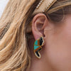 Lele Sadoughi EARRINGS PAINTED MESA WILD BUTTERFLY WING CLIP-ON  BUTTON EARRINGS