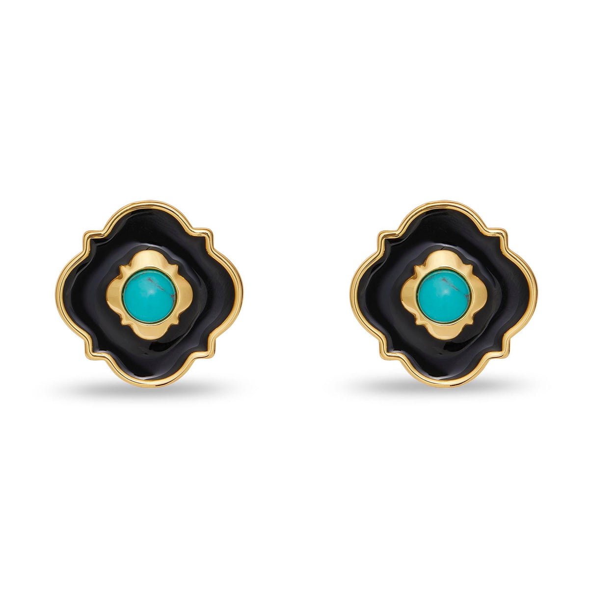 Lele Sadoughi EARRINGS PATINA GREEN BILTMORE BUTTON EARRINGS