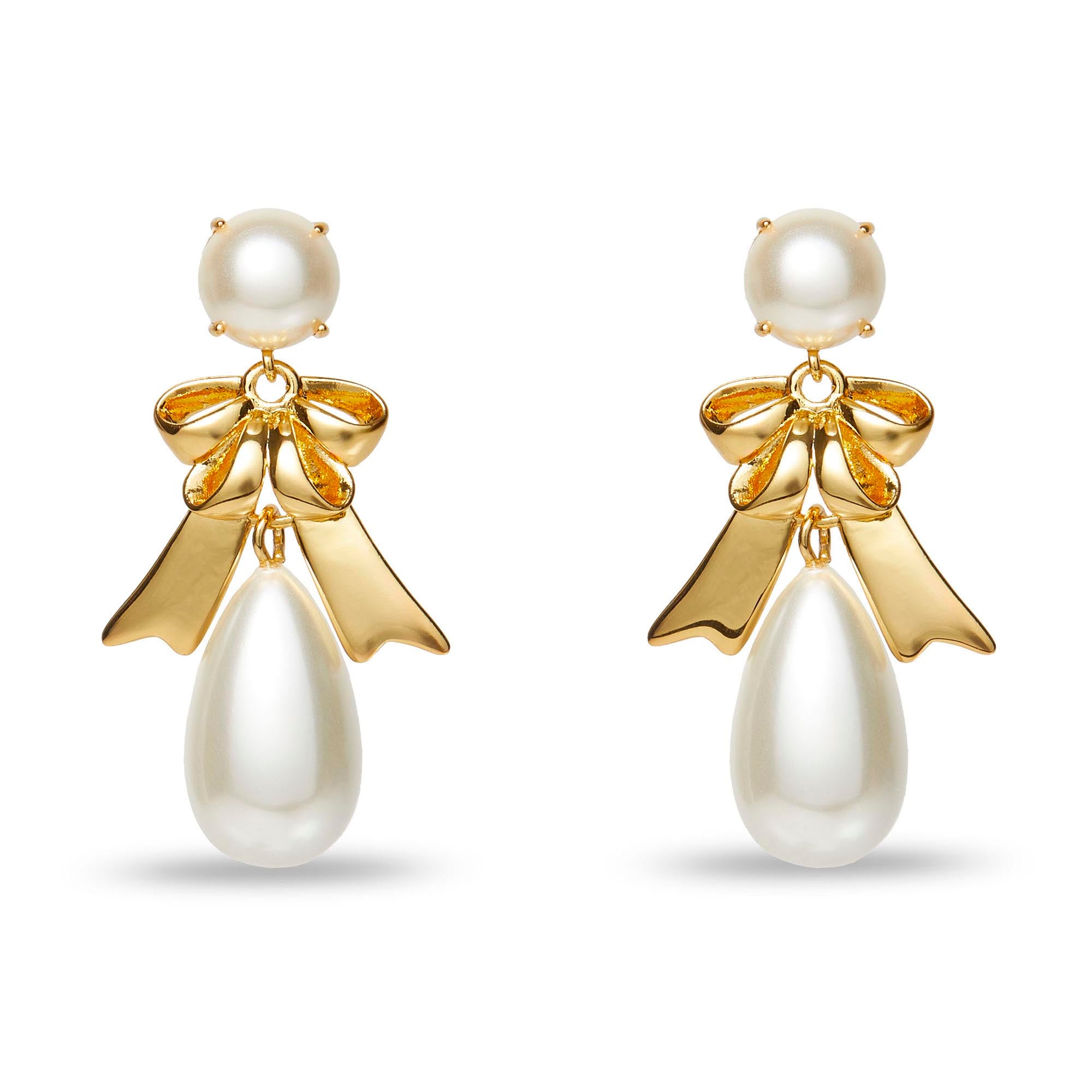 PEARL BOW EARRINGS