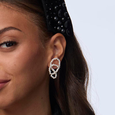 Lele Sadoughi EARRINGS PEARL LOOP EARRINGS