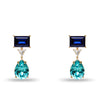 Lele Sadoughi EARRINGS SAPPHIRE TURQUOISE SWAROVSKI LINEAR CRYSTAL EARRINGS