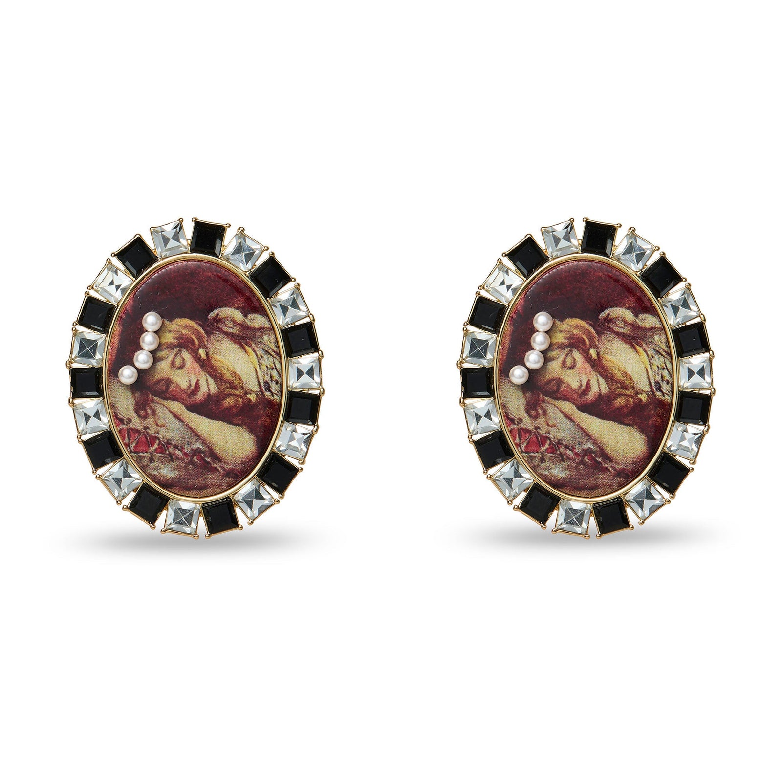Lele Sadoughi EARRINGS SLEEPING BEAUTY CAMEO EARRINGS