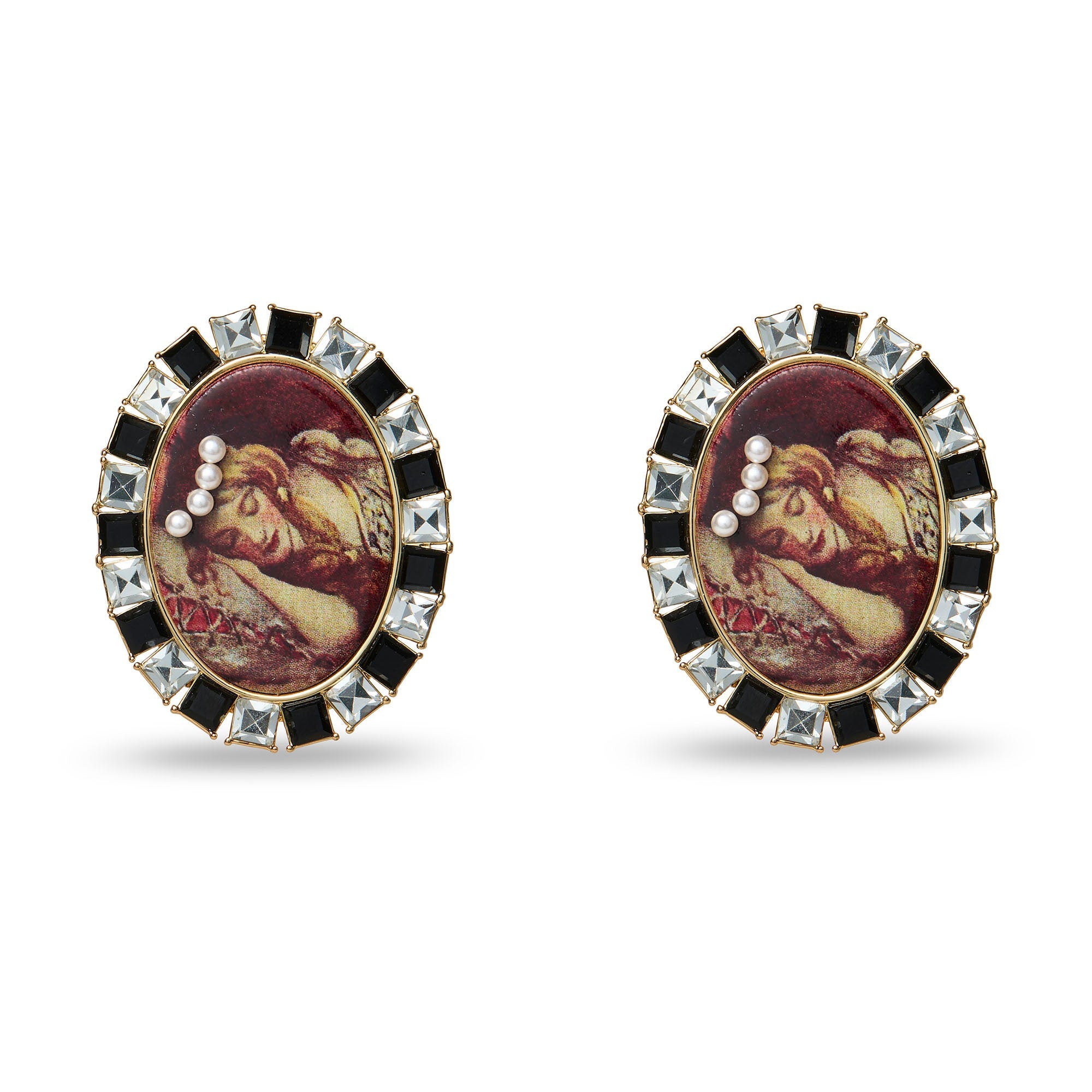 Lele Sadoughi EARRINGS SLEEPING BEAUTY CAMEO EARRINGS