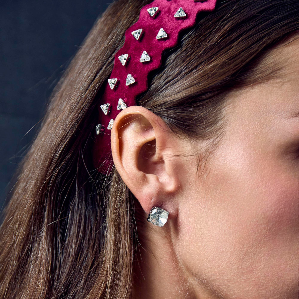 Lele Sadoughi EARRINGS SWAROVSKI CRYSTAL ASHFORD STUD EARRINGS