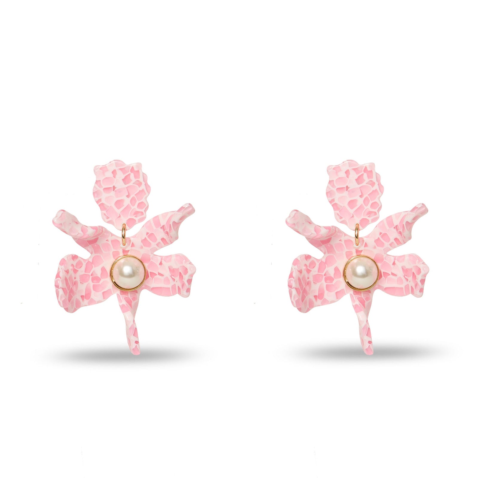 Lele Sadoughi EARRINGS TERRAZZO BLUSH SMALL PEARL LILY EARRINGS